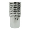 Jarron Duo Aros 25 Cm Plateado
