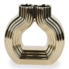 Florero Doble Curva 20cm Dorado